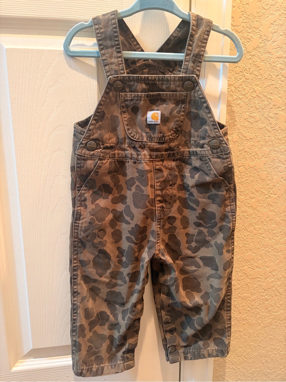 Carhartt Camo Toddler Overalls - Brown & Green